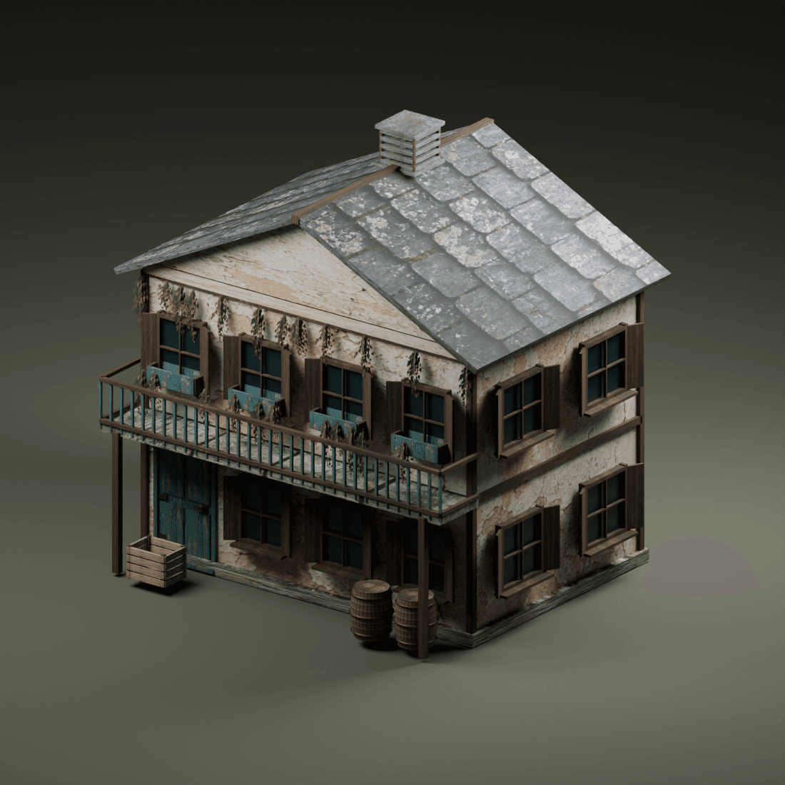 AI concept illustration of a stylized apothecary building; not a verified package render